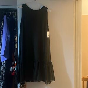 Tommy Hilfiger Women's mid length Black and Gold dress